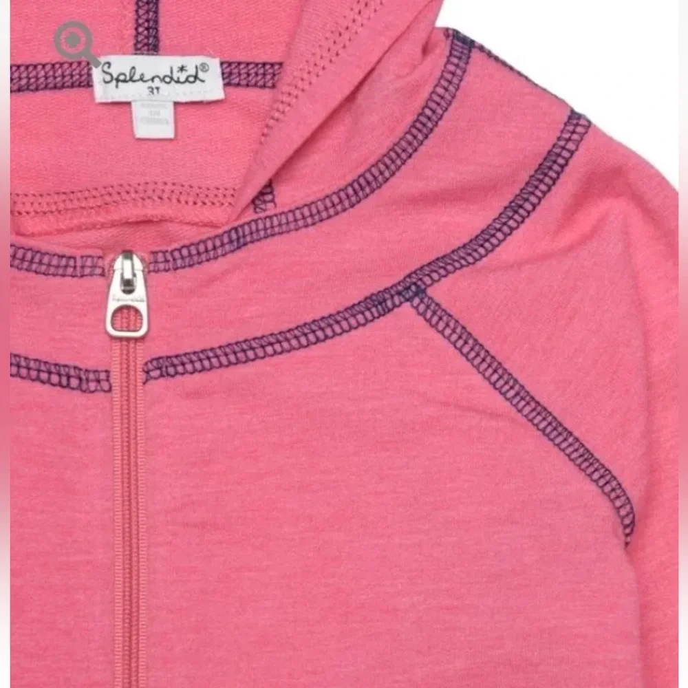 NWT SPLENDID Girls Pink Zip Hoodie - 6-12 Months